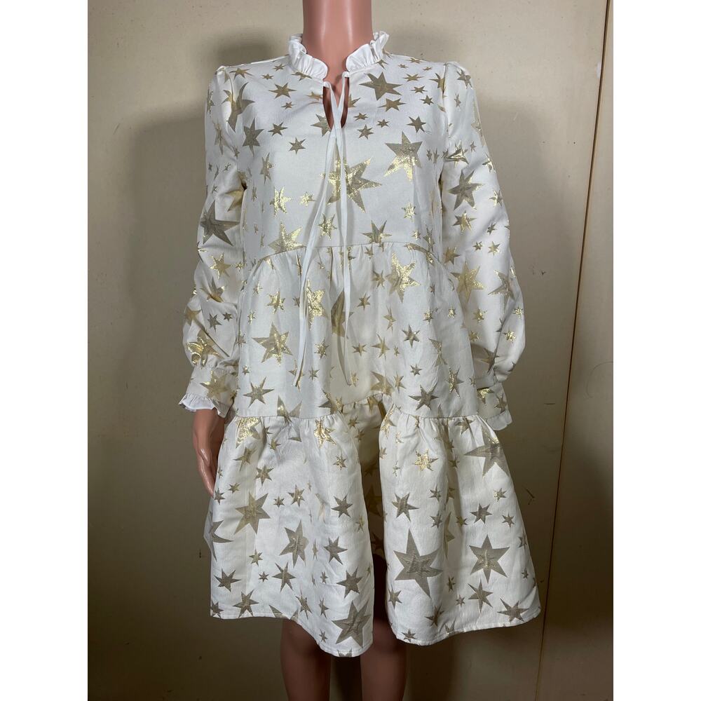 Sister Jane Gold Star Dress Size Small
